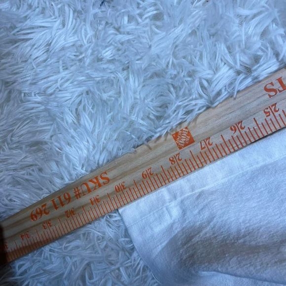 White linen Gianni Bini straight-leg flare  pants‎ size 8 - Picture 4 of 8